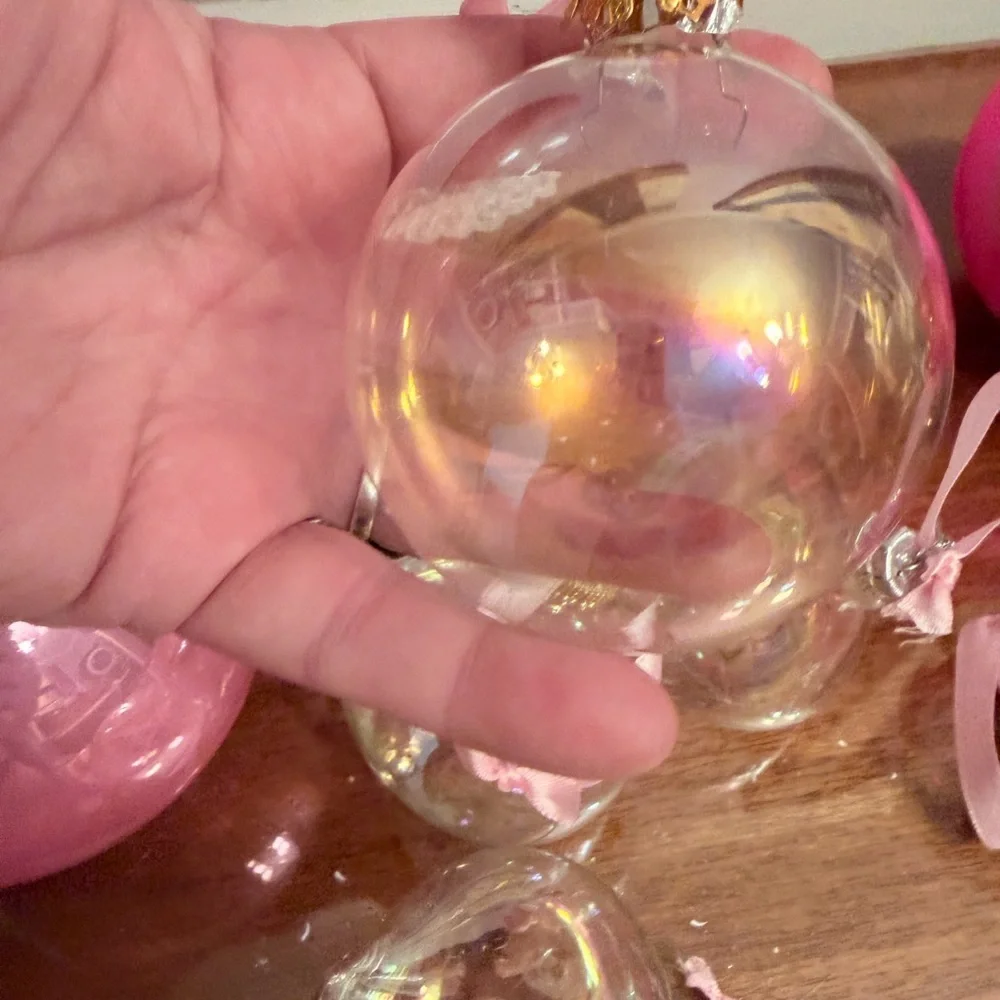 More Pink from Tootsie’s closet!!bottom reallyVibrant Pink Holiday Ornaments  o